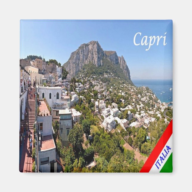 CMP119 CAPRI - Kampanien - Italien - Rygge Magnet (Framsidan)
