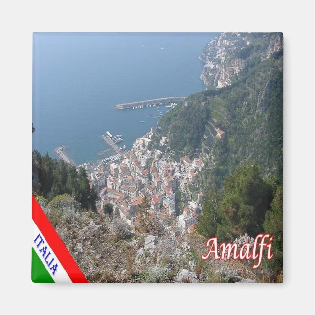 CMP135 AMALFI, flygvy, Italien, färd Magnet (Framsidan)