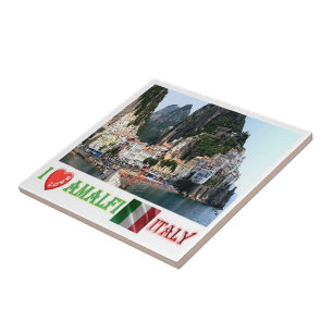 CMP136 AMALFI Jag älskar, Italien, Kakelplatta