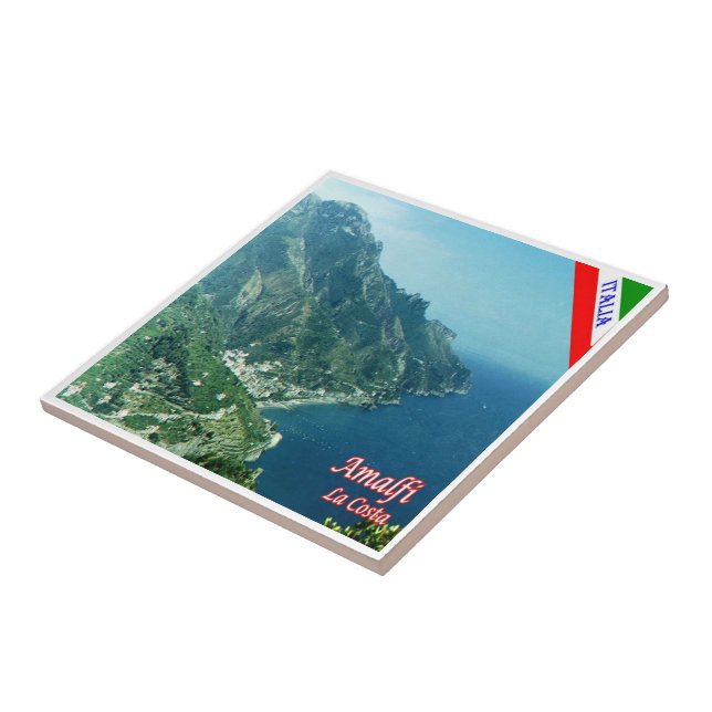 CMP138 AMALFI, Kusten, Italien, Kakelplatta (Sidan)