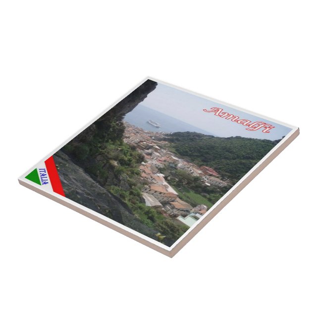 CMP140 AMALFI Flygbild, Italien, Kakelplatta (Sidan)