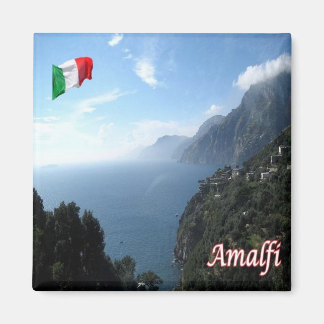 CMP143 AMALFI, Panorama, Italien, Fridge Magnet (Framsidan)