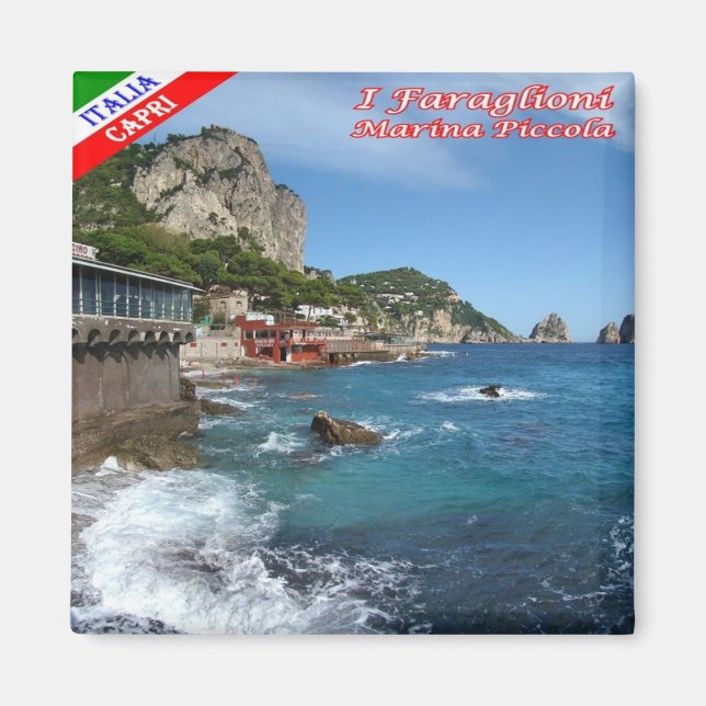 CMP154 CAPRI Marina Piccola - Faraglioni - Fridge Magnet (Framsidan)