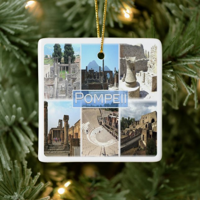 CMP155 POMPEII ruinerna Pompei, Kampanien. Julgransprydnad Keramik (Träd)