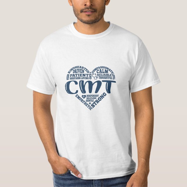 CMT Auktoriserad Medicinsk tekniker T Shirt (Framsida)
