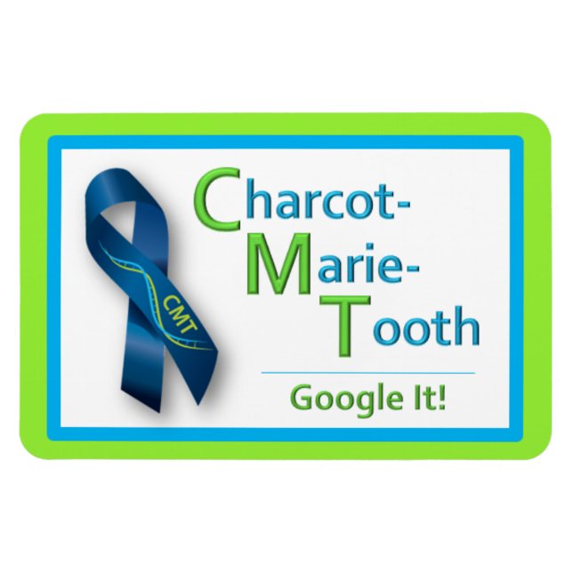 CMT Awareness Magnet (lime green) (Horisontell)