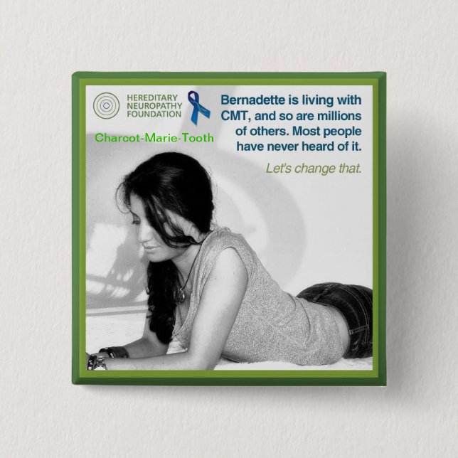 CMT-medvetenheten knäppas med Bernadette & HNF Knapp (Framsida)