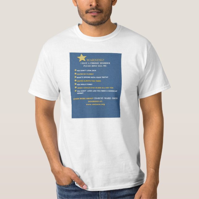 CMT-t-skjortan varning har jag en kronisk oordning T-shirt (Framsida)