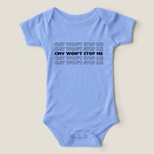 CMV Stoppar Mig Inte Onsie för bebis CMV-krigare T Shirt