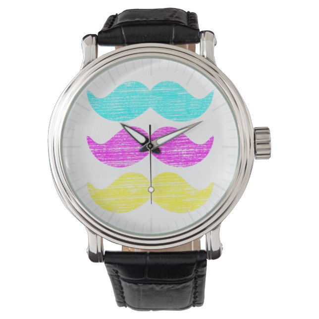 CMY Mustacher Armbandsur (Framsida)