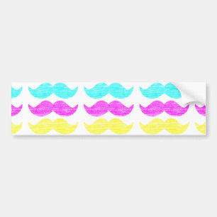 CMY Mustacher (letterpress stil) Bildekal