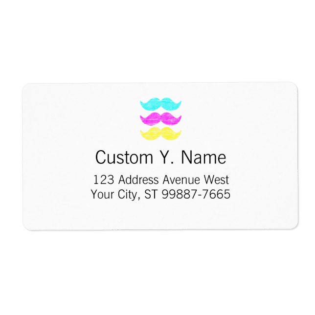 CMY Mustacher (letterpress stil) Fraktsedel (Framsidan)
