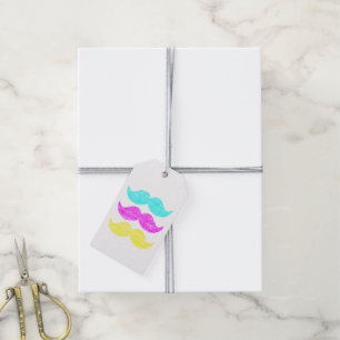 CMY Mustacher (letterpress stil) Presentetikett