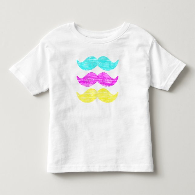 CMY Mustacher (letterpress stil) T-shirt (Framsida)