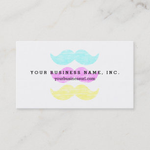 CMY Mustacher (letterpress stil) Visitkort