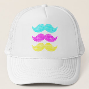 CMY-mustascher (boktryckstil) Keps