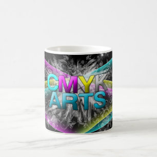 CMYK-abstraktdesign Kaffemugg