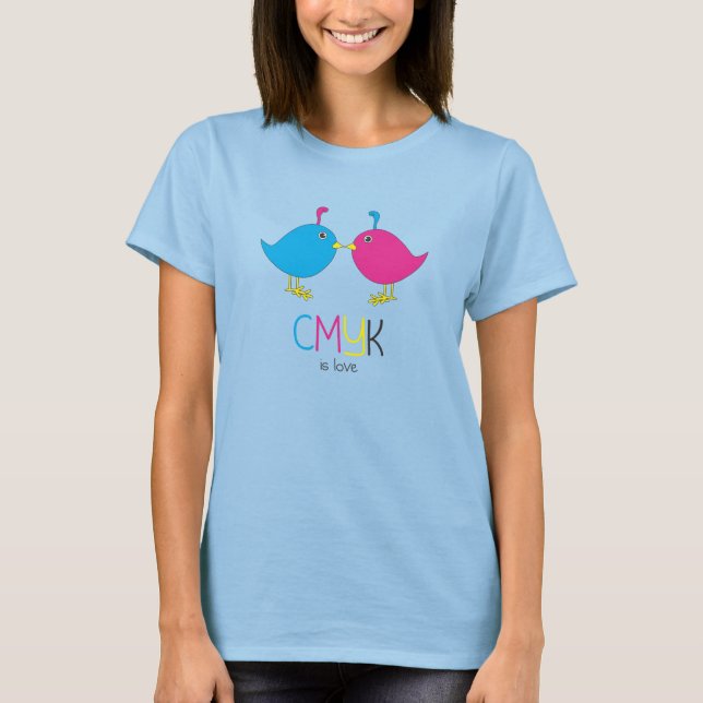 CMYK Birds Tee Shirt (Framsida)