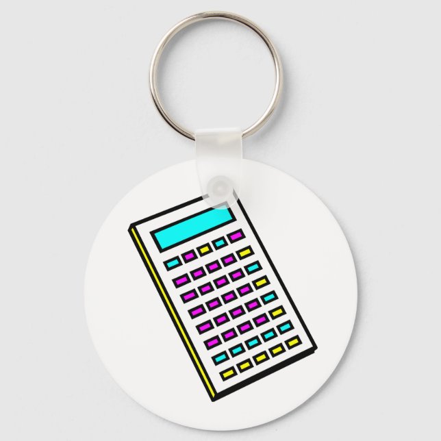 CMYK Calculator Retro Graphic Nyckelring (Framsida)