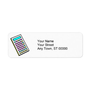 CMYK Calculator Retro Graphic Returadress Etikett