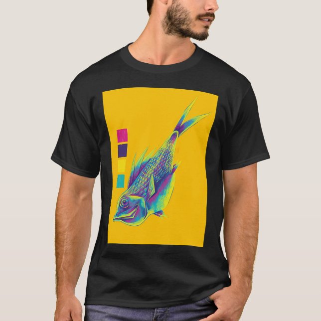 CMYK fisk T Shirt (Framsida)