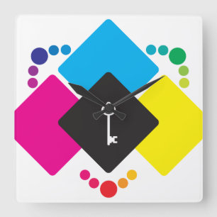 CMYK FYRKANTIG KLOCKA