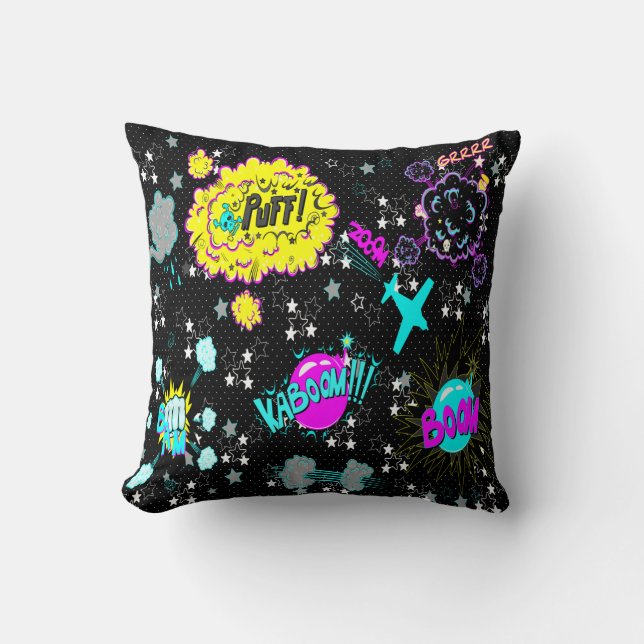 CMYK Hipster Serietidningsuttryck Kudde (Framsida)