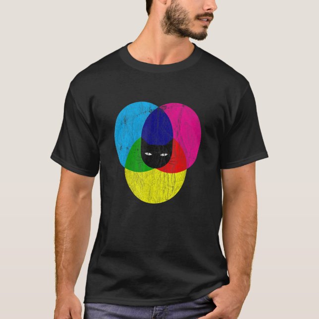 CMYK Katt Designer T Shirt (Framsida)