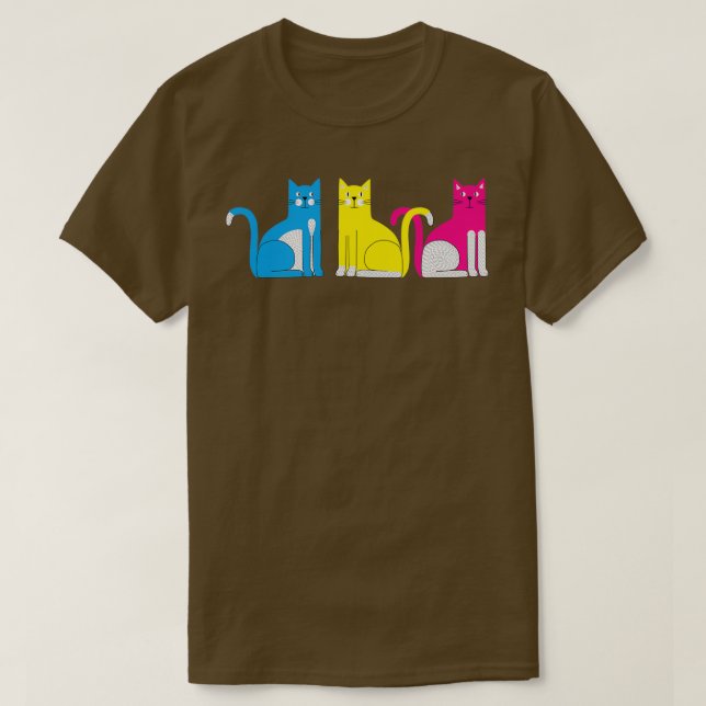 CMYK-katter 1 T Shirt (Design framsida)