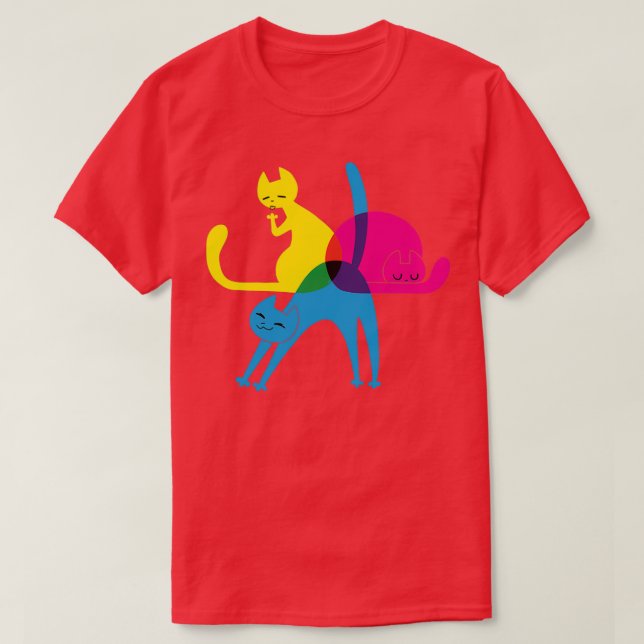 CMYK-katter T Shirt (Design framsida)
