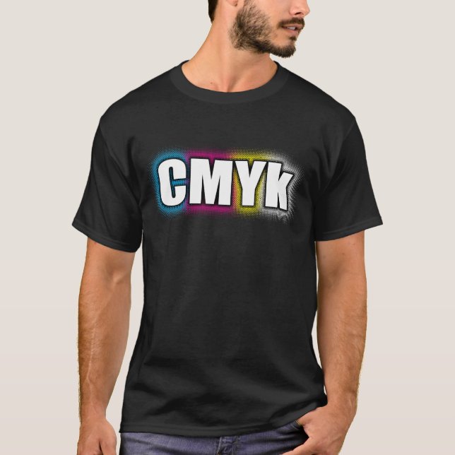 CMYk mörk T-shirt (Framsida)