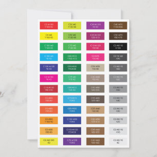 CMYK- och Hex-kod Färgprover