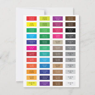 CMYK- och Hexkodfärgprover