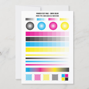 CMYK-övertoningar för skrivartestsida, Linjer Inbjudningar