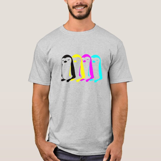 CMYK Penguiner T Shirt (Framsida)
