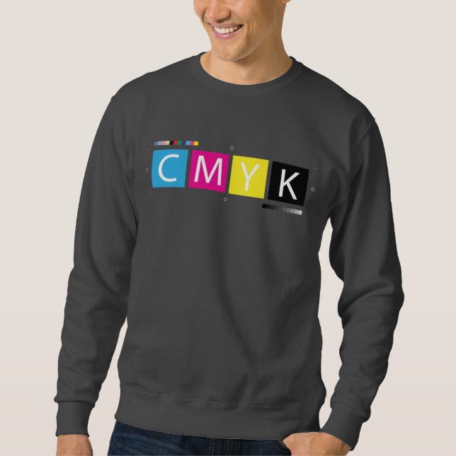 CMYK-Pre-Press färger Sweatshirt (Framsida)