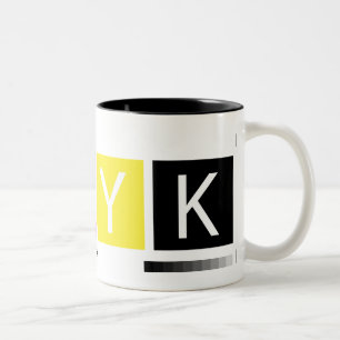 CMYK-Pre-Press färger Två-Tonad Mugg