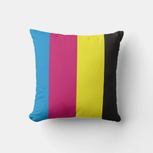 cmyk-randiga bakgrundsmönster grafik färg cyan kudde