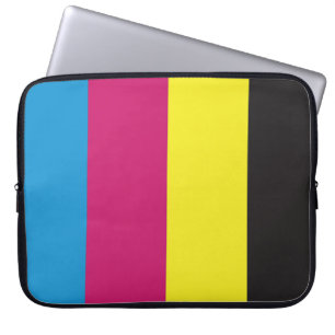 cmyk-randiga bakgrundsmönster grafik färg cyan laptop fodral