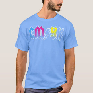 CMYK Rockbanddesigner retro T Shirt