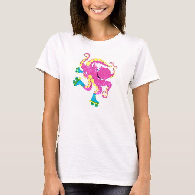 CMYK - Rollerskate Octopus T-shirt (Framsida)