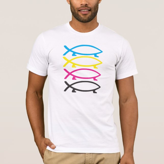 cmykdarwin fiskar tee shirt (Framsida)