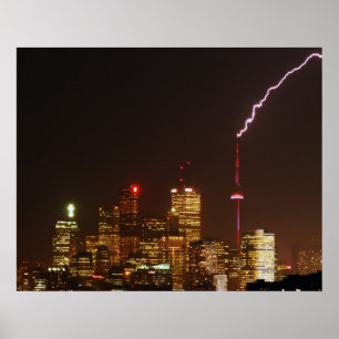 CN Torn i Strejkan Toronto Lightning Poster
