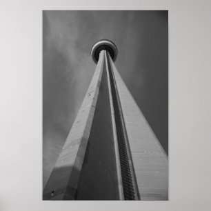 CN Torn Toronto Canada Black & White Photo Poster