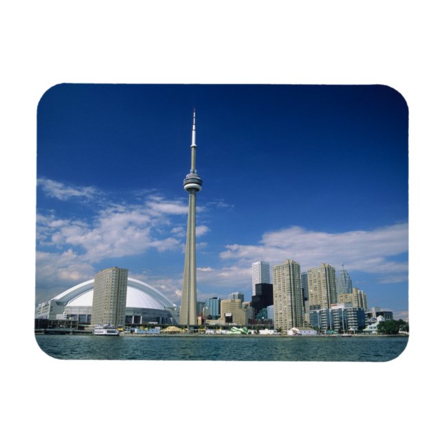 CN Tower och Skydome i Toronto, Ontario, Magnet (Horisontell)
