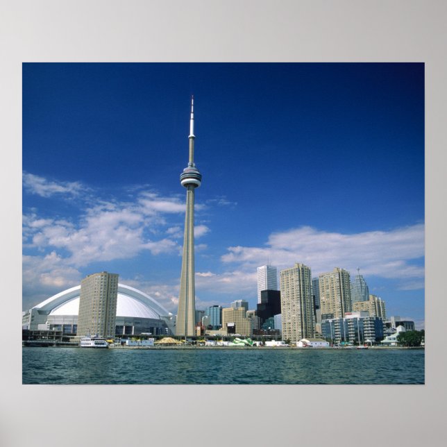CN Tower och Skydome i Toronto, Ontario, Poster (Framsidan)