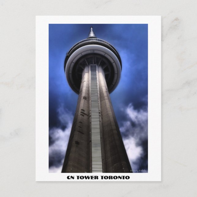 CN TOWER skylt, CN TOWER TORONTO Vykort (Framsida)