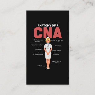CNA Anatomy Nurse Auktoriserad Nursing Assistant Visitkort