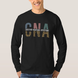 CNA Auktoriserad Nursing Assistant Cheetah Skriv u T Shirt