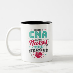 CNA Auktoriserad Nursing Assistant Heroes Två-Tonad Mugg